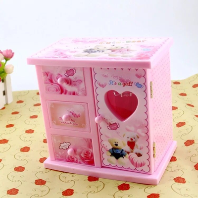 Шкатулка музыкальная с балериной для бижутерии "Шкафчик"