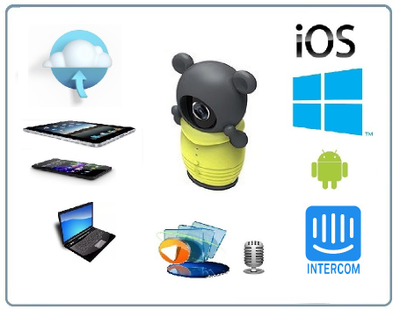 Видеоняня /WiFi видеокамера CleverDog Мишка Тедди с DVR (комплект)