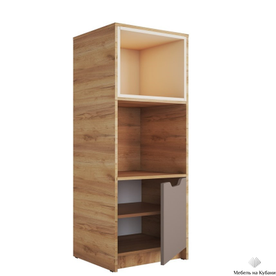 Rich Стеллаж СЖ-002 Дуб Крафт золотой - Миндаль/Глиняный серый