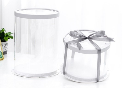 Коробка-тубус под торт Д18*20см (усиленное дно 1 см, с подиумом)