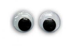 Глаза клеевые круглые с подвижными зрачками 4 мм, арт. Г69