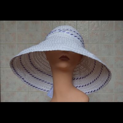 Белая женская шляпа летняя Vizio Италия 5707 FF 3