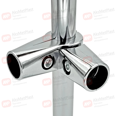 UNO-22 Соединитель поворотный усиленный для 3-х труб, системы Joker-Uno d=25 мм, цвет: хром