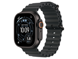 Apple Watch Ultra 3 (2025) Black Titanium Case Ocean Band Black