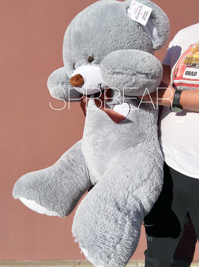 Большой плюшевый медведь 135 см серый Михель