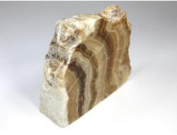 Оникс мраморный, срез полированный с одной стороны, Туркмения (100*83*37 мм, 477 г) №24946