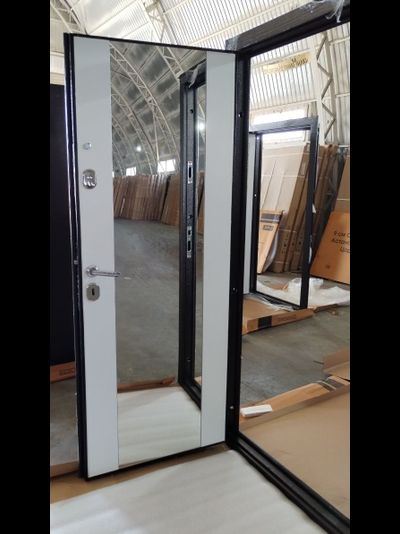 E-Trade.ТАЙГА 7 см. МЕДНЫЙ АНТИК/ ЭМАЛИТ БЕЛЫЙ-ЗЕРКАЛО с ФАЦЕТОМ