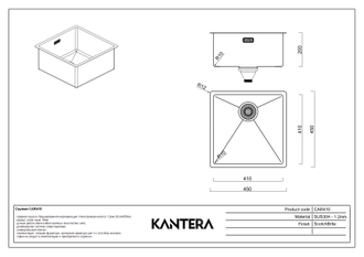 Мойка Kantera Cayman CAR410 BP (K) - Black Pearl / PearlArc Technology