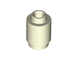 Brick, Round 1 x 1 Open Stud, Glow In Dark White (3062b / 6009089 / 6339147)