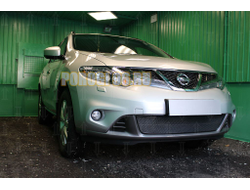 Защита радиатора Nissan Murano Z51 (рестайлинг) 2010-2015 black PREMIUM