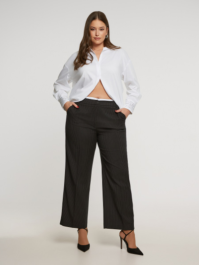 Брюки прямые в полоску