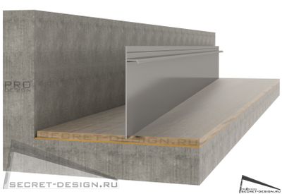 Не анодированный алюминиевый скрытый плинтус PRO DESIGN в интерне-магазине secret-design.ru