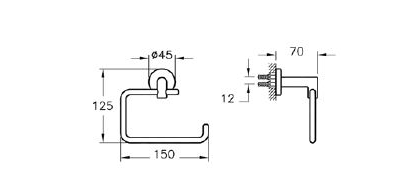 Держатель туалетной бумаги, глянцевый хром, Vitra MINIMAX S, A44796