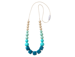 Бусы-прорезыватель из силикона Градиент Бискайский Залив