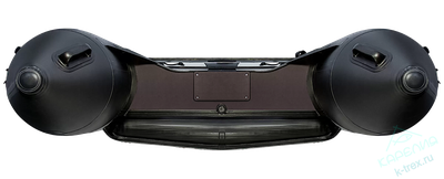 Лодка ПВХ Мастер Лодок Ривьера Килевое надувное дно 4300 "Комби" Св.Серый / Чёрный