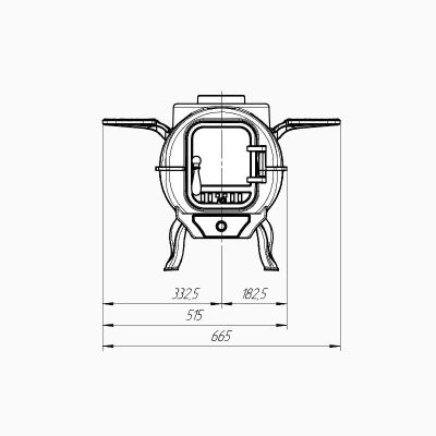 Печь отопительно-варочная Тайга PRO до 100 м3