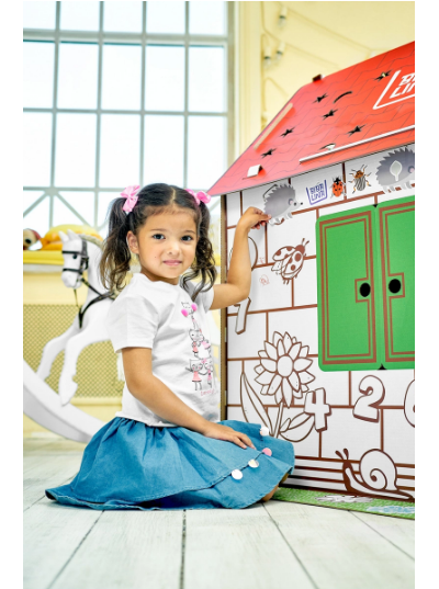 Дом раскраска Bibalina английский алфавит с наклейками в Воронеже