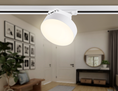 Трековый однофазный светодиодный светильник GL 6835 WH белый LED 15W 3000K D115*80