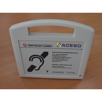 Портативная информационная индукционная система "Исток А2" с радиомикрофоном на стойке и встроенным плеером  (до 2 м)