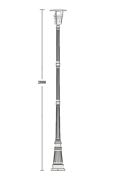 Светильник садово-парковый  серии Tokio2-1 (172см)