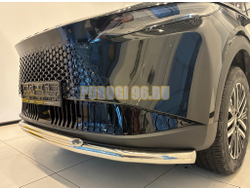 Защита переднего бампера двойная Папа Тюнинг d 60/42 для CHERY Omoda C7 2025-