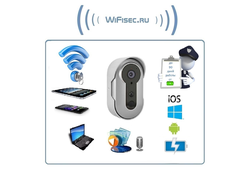 Автономная WiFi вызывная панель - видеодомофон с DVR. HD 960p