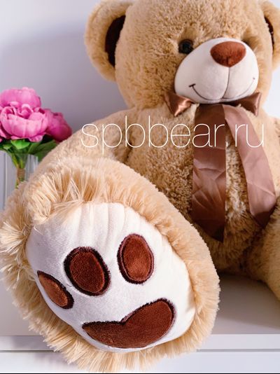 Плюшевый медведь 110 см кремовый Тони