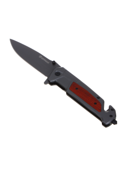 ЕРМАК Нож туристический складной, 23,5см, нерж. сталь, дерево