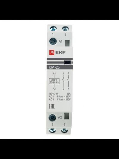 Контактор модульный КМ 25А 2NО (1 мод.) EKF PROxima