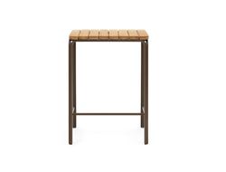 Salguer Барный столик из массива акации и коричневой стали Ø 70 x 70 см купить в Севастополе