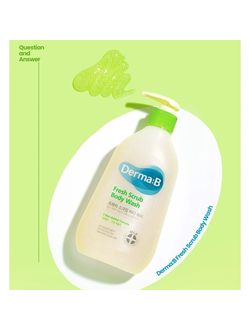 Ламеллярный освежающий гель-скраб для душа Derma:B Fresh Scrub Body Wash   Объём: 420мл