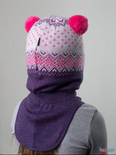 Шапка-шлем "Сказка" 22101-01, цвет баклажановый р. 54-56