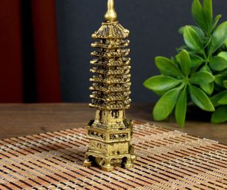 Нэцкэ &quot;Пагода&quot;, 9 уровней  4,5 см × 4,5 см × 13,5 см