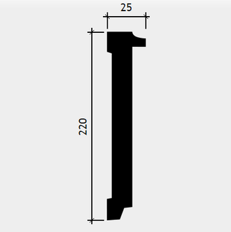 Молдинг 1.51.380 - 220*25*2000мм