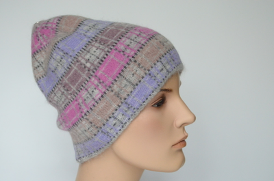 Разноцветная шапка в клетку Визио Италия 2023 - 2024 зима