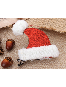 Заколка Новогодний колпак №1