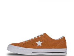 Кеды Converse One Star Vintage Suede Кожаные оранжевые