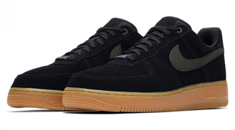 Air force one suede noir discount
