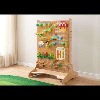 STEM Трек с мячом (кинетический) и строительные блоки, набор из 359 деталей