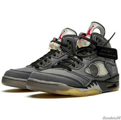 Off White x Air Jordan 5 Retro Black Sneakers96 shop.ru