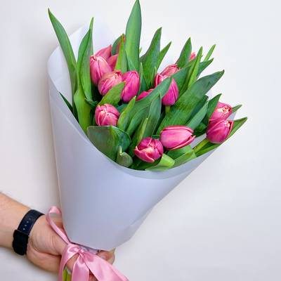 Букет пионовидных тюльпанов 15 шт Columbus