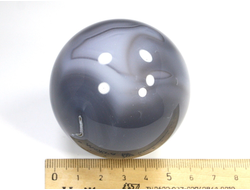 Шар Агат серый, Ботсвана (60 мм, 297 г) №24486