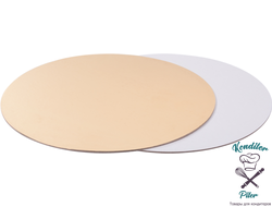 Подложка усиленная золото/жемчуг круг d=220 мм (3,2 мм)
