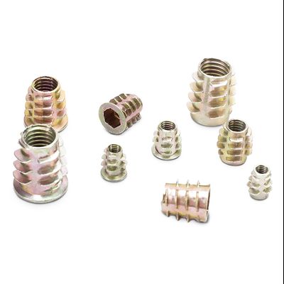 Мебельная футорка М6*8 с разорванной резьбой со шляпкой