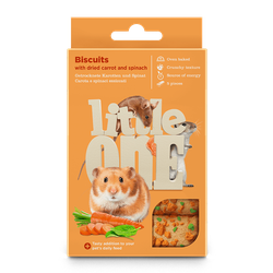 Little One Бисквиты для декоративных животных с морковью и шпинатом, 35 г