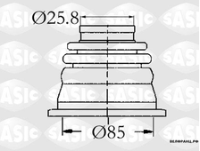 Пыльник привода внутренний левый с подшипником d 25,8 мм Renault Symbol Kangoo Laguna аналог 7701470567