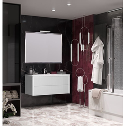 Мебель для ванной Opadiris Рубинно 120 подвесная белый глянец