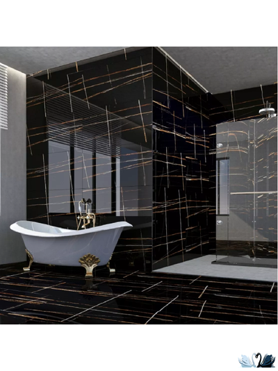 Керамогранит Maimoon Black Lorence 60 х 120 см highglossy черный полированный