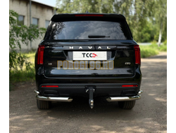 Защита задняя (уголки двойные) 76,1/42,4 мм ТСС для Haval H5 2024-