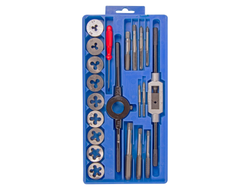 Набор метчиков и плашек HSS M3-M12, кейс, 21 предмет МАСТАК 351-00021C